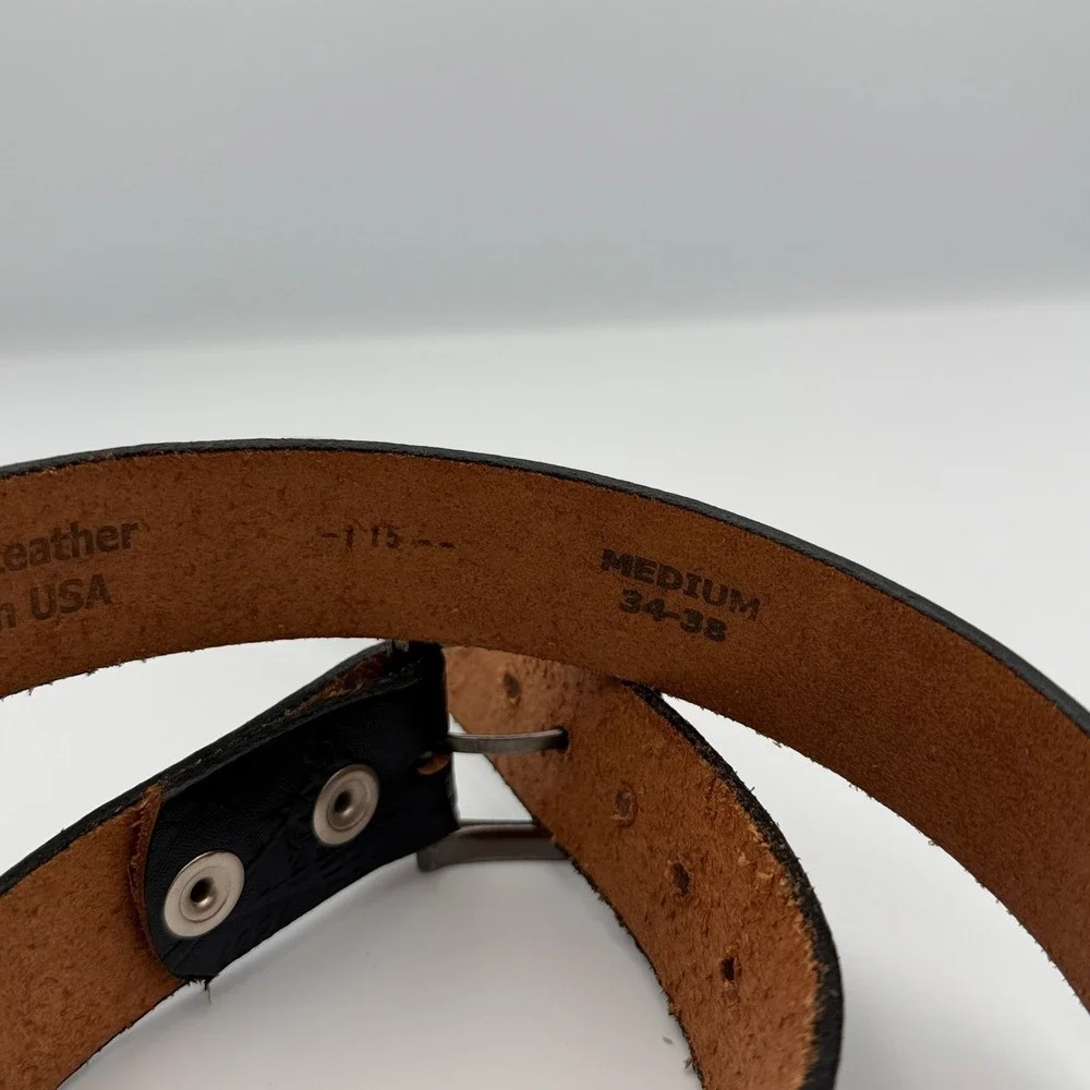 Gavere Leather Fire Department Belt Mens Med 34-38 Black Leather Firefighter USA